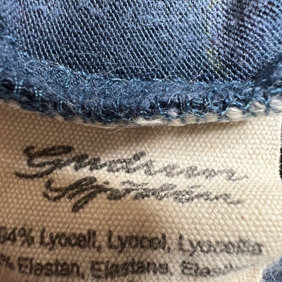 Gudrun Sjödén Blue Floral Long Sleeve Top – Stretch Fabric - Picture 4 of 7